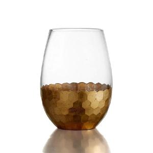 Vitorrio Stemless Gold Wine Glasses Set of 6 Outlet The Cheapest