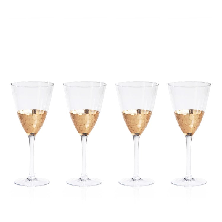 Vitorrio Gold Wine Glasses Set of 4 Best Pices Sale Online