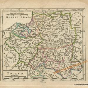 1761 - Poland - Antique Map Cheap Sale