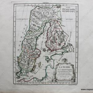 1762 - La Suede, Sweden - Antique Map Buy Cheap Fake