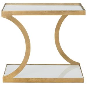 Sullivan Accent Table - Gold/White Cheap Nicekicks