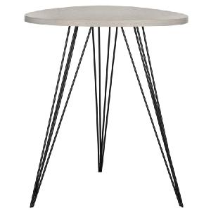 Wolcott Retro Mid-Century Wood Side Table - Gray/Black Clearance Cost