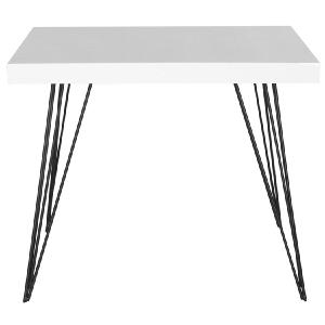 Wolcott Retro Mid-Century Square Lacquer Coffee Table - White/Black For Sale Free Shipping