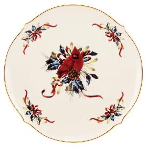 Winter Greetings Round Serving Platter Cheap Best Pices