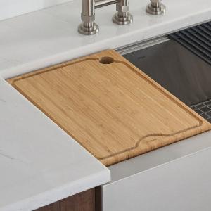 Workstation Kitchen Sink 12" Solid Bamboo Cutting Board Outlet Excellent