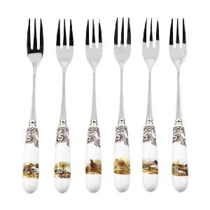 Woodland Set of 6 Pastry Forks - Assorted Motifs Clearance Ebay