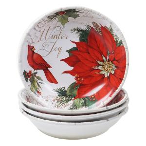 Winters Garden Soup Bowls Set of 4 Online Online Original