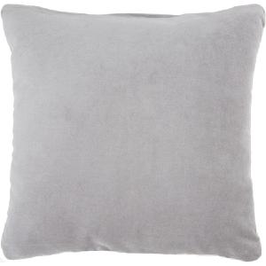 Solid Velvet Gray 16" x 16" Throw Pillow Free Shipping With Credit Card