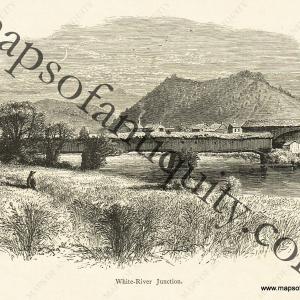 1872 - White-River Junction - Antique Print Sale Pre Order