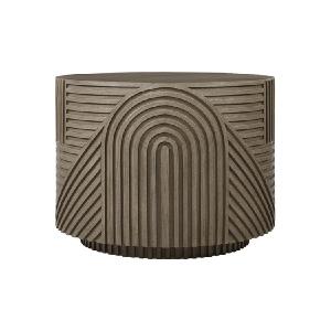 Serenity Textured Round Drum Table Discount Professional