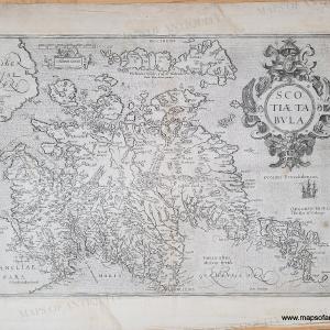 1584 - Scotland - Scotiae tabula - Antique Map Sale Cheap Pice