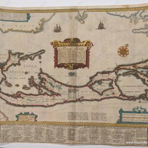 1631 - Mappa Aestivarum A Mapp of the Sommer - Bermuda - Antique Map Free Shipping Outlet