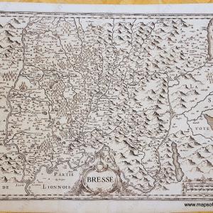 1630s - Bresse (France) - Antique Map Clearance Inexpensive