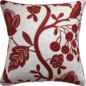 Alladale Embroidery Red Pillow Outlet Cheap Authentic