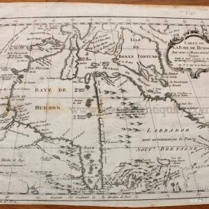 1757 - Carte de La Baye de Hudson - Antique Map Cheap Footlocker