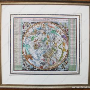 1730 - Hemisphaerium Coeli Australe - Antique Celestial Print Clearance Inexpensive