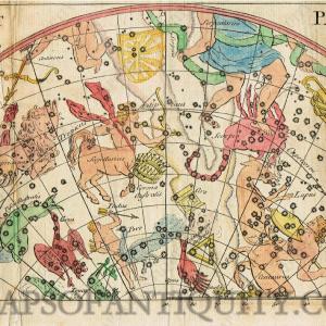 1730 - The First Part of the Southern Celestial Hemisphere - Antique Print Map For Cheap