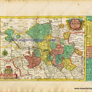 1749 - Der Saechsische churcreis - Antique Map Discount Manchester