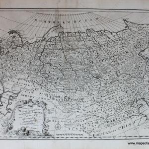 1747 - A New and Accurate Map of the Whole Russian Empire, as contained both in Europe and Asia - Antique Map 100% Authentic Cheap Online