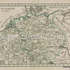 1748 - L'Allemagne par Postes - Antique Map Sale Top Quality