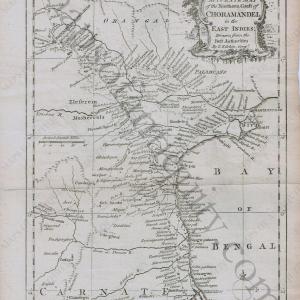 1760 - A New and Accurate Map of the North Coast of Choramandel in the East Indies; Drawn from the Best Authorities. - Antique Map Buy Cheap 2025