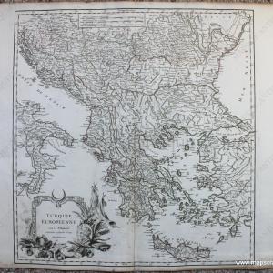 1755 - Turquie Europeenne - Antique Map Sale Footlocker Finishline