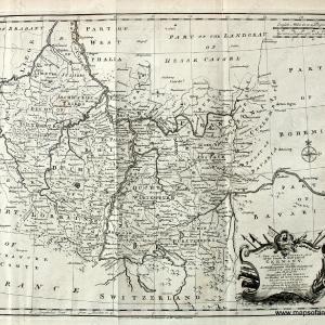 1740 - South West part of Germany - Antique Map Geniue Stockist Cheap Online
