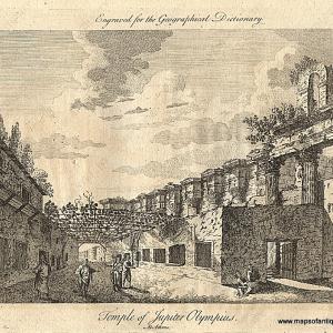 1759 - Temple of Jupiter Olympius at Athens. - Antique Print Outlet Genuine