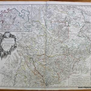 1757 - Cercle de Westphalie - Antique Map Discount Outlet Locations