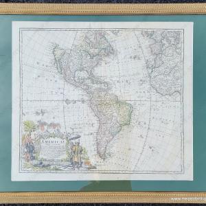 1746 - Americae Mappa generalis Secundum legimitas projectionis Stereiographiae regulas... - Antique Map Big Sale Sale Online