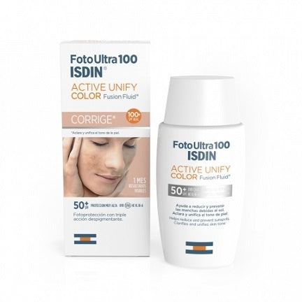 Isdin Fotoultra Active Unify Color Fusion Fluid SPF50  50ml New For Sale