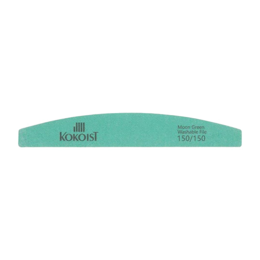 Kokoist Nail Files - Washable Half Moon 150/150 Grit - Green (1pc) Cheap Sale Big Discount