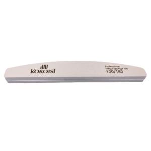 Kokoist Nail Buffer - Pro Mega Half Moon Sponge 100/180 Grit - Grey (1pc) #Q3 Sale With Credit Card