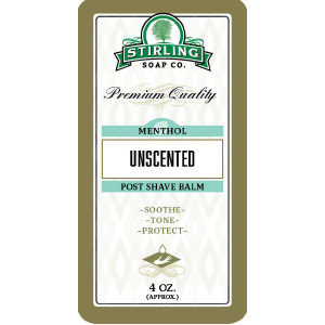 Stirling Soap Co. | Unscented with Menthol Post-Shave Balm Shipping Discount Sale