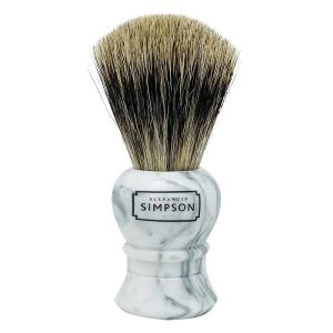 Simpsons | Pure Badger Islington Faux Grey Italian Marble Shaving Brush Ebay Online