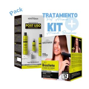 Pacote de alisamento brasileiro Keratimask   pós-alisamento - Be Natural Outlet Order