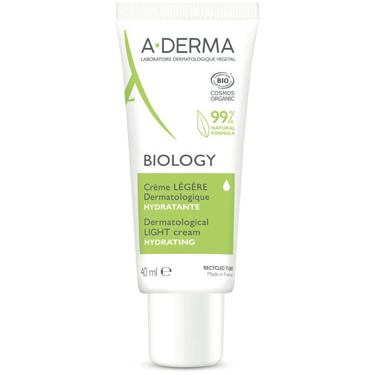A-Derma Biology Crema Leggera Dermatologica Idratante 40ml 100% Original
