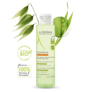 A-Derma Exomega Control Gel Detergente Emolliente 2 in 1 200ml Limited Edition