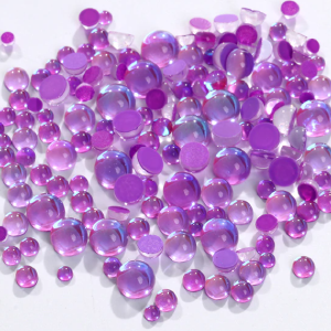 Water Candy Mermaid Color Rhinestones Crystal Beads Round 3D - Purple #6 Looking For Cheap Pice