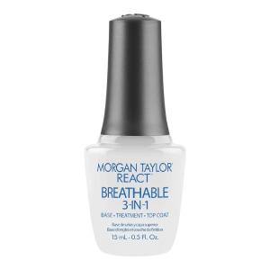 Morgan Taylor Nail Polish - REACT Breathable, 3-in-1 Base Coat, Treatment, Top Coat 0.5oz #3413000 Clearance Deals