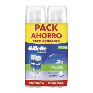 Duo Pack de Espuma de Barbear para Pele Sensível - Série - 500 ml - Gillette New Styles For Sale