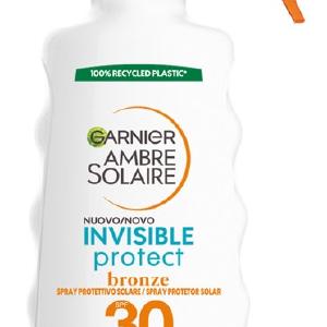 Garnier Ambre Solaire Invisible Protect Bronze Spray Protettivo Trasparente 300ml SPF30 Manchester For Sale