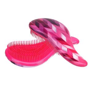 Escova de cabelo sem emaranhados - Chevron rosa choque - Cala Clearance From China
