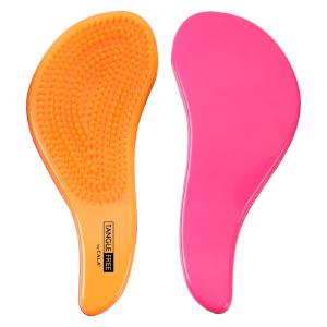 Escova de cabelo livre de emaranhados - laranja neon/rosa choque - Cala For Sale Top Quality