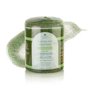 Esfoliante Corporal com Bakuchiol, Sal do Mar Morto e Chá Verde 300 ml - Nature Spell Marketable For Sale