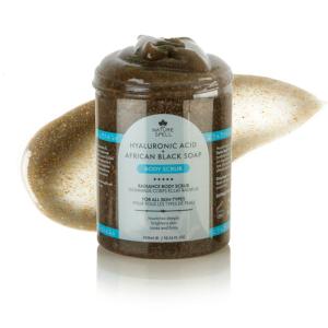 Esfoliante Corporal com Ácido Hialurônico, Sabonete Negro Africano e Carvão 300 ml - Nature Spell Best For Sale