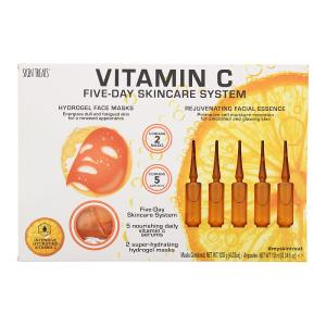 Skin Treats Vitamin C Five-Day Skincare System 7 Pieces Gift Set: 2 x Hydrogel Face Mask 120g - 5 x Essence Ampoul Quality Original