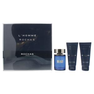Rochas L'Homme Rochas 3 Piece Giftset: Eau De Toilette 100ml - Shower Gel 100ml - Aftershave Balm 100ml Online Online Original