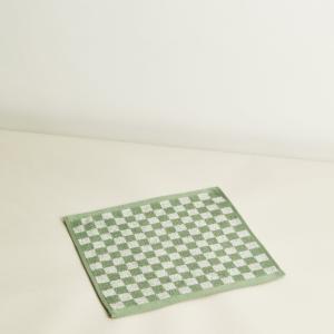 BAINA Organic Cotton Face Cloth Quill - Sage & Chalk With Mastercard