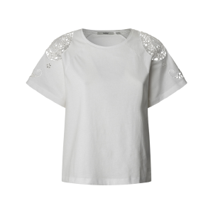 Pepe Jeans maglietta manica corta con manica in pizzo Veronica PL506081 800 bianco Where To Buy Low Pice
